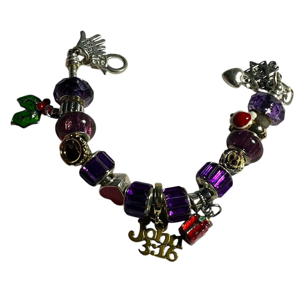 Handmade Womens Faith Christmas European Charm Bracelet Jewelry